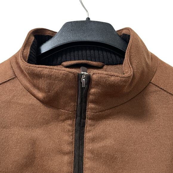 Peter Millar Mens Westport Wool Cashmere Bomber Jacket Size XXL Brown Luxury NWT - Picture 4 of 14